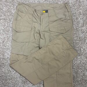 Eddie Bauer Travex Womens Convertible Cargo Pants Hiking Outdoors Nylon Tan Sz 2